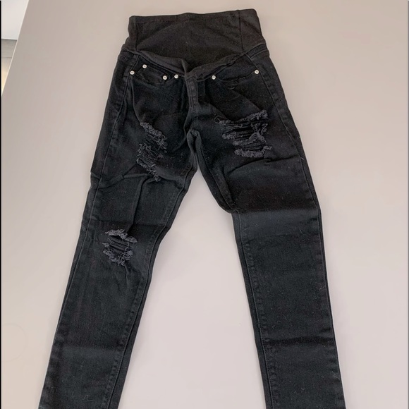 BOOHOO Blue Pants - BOOHOO BLUE - Color BLACK Maternity Jeans - Size 6 - GUC